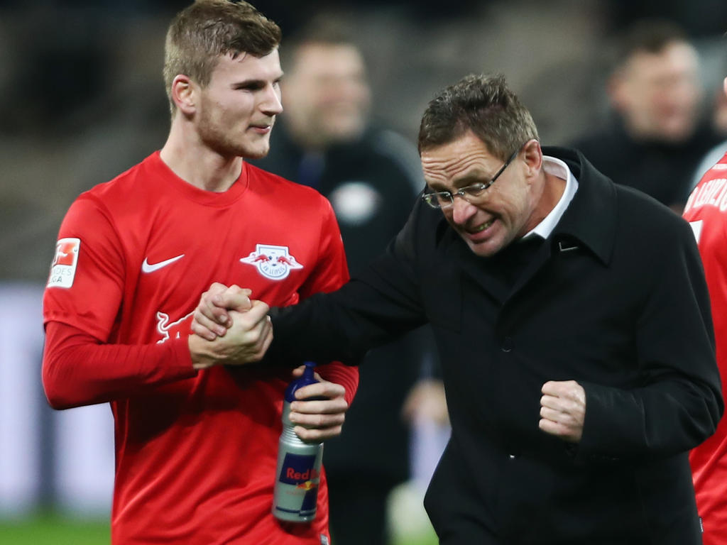 Timo Werner ist ein Eckpfeiler in den Überlegungen von Ralf Rangnick (r.)