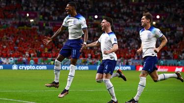 Marcus Rashford (l.) überragte auf englischer Seite