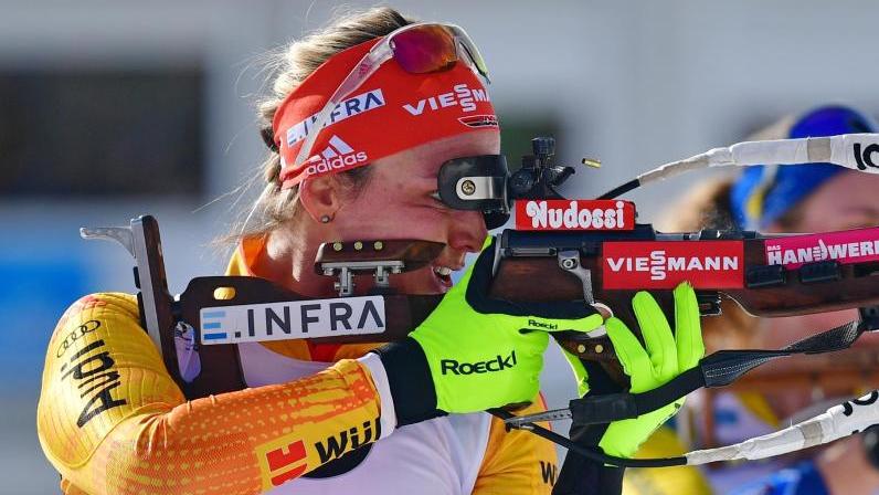 Denise Herrmann möchte bei der Biathlon-WM auch im Einzel eine Medaille gewinnen Denise Herrmann möchte bei der Biathlon-WM auch im Einzel eine Medaille gewinnen