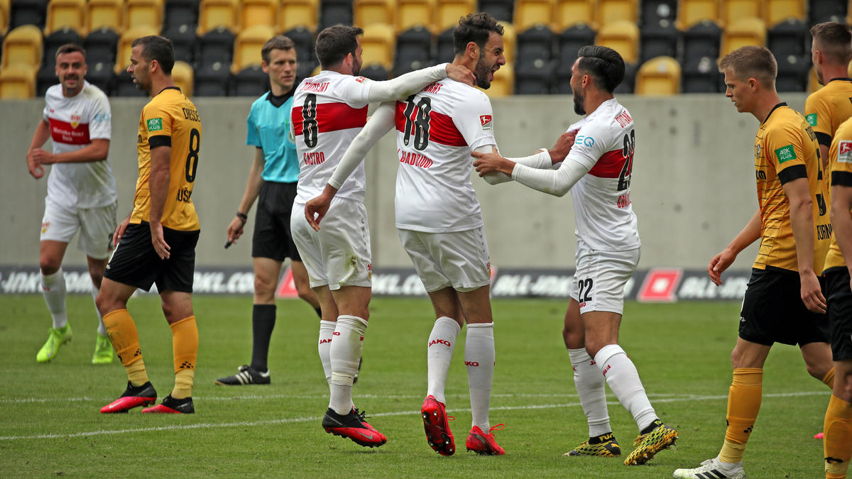 Der VfB Stuttgart entführt die Punkte aus Dresden Der VfB Stuttgart entführt die Punkte aus Dresden