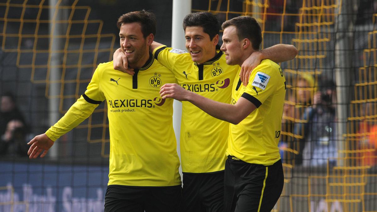 Julian Schieber (l.) kickte einst mit Robert Lewandowski (M.) und Kevin Großkreutz beim BVB