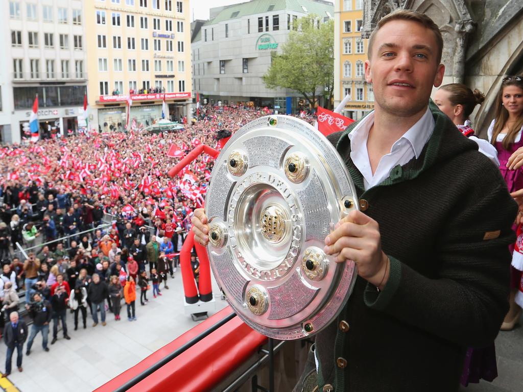 Manuel Neuer feierte seine vierte Meisterschaft mit dem FC Bayern