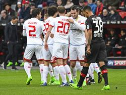 Mainz freut sich gegen Leverkusen über einen wichtigen Auswärtsdreier