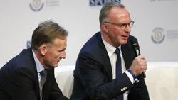 Karl-Heinz Rummenigge (r.) war lange Zeit Vorstandsboss des FC Bayern