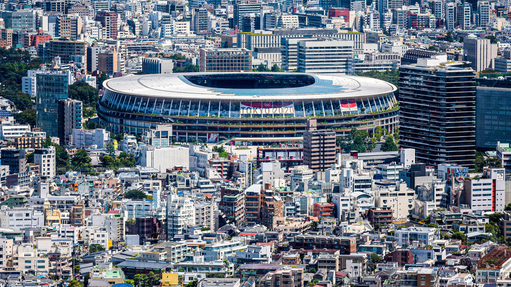 Vista aérea del Estadio Olímpico de Tokio.