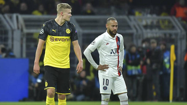 BVB-Star Erling Haaland (l.) und Neymar (r.) werden vorerst wohl keine Freunde mehr BVB-Star Erling Haaland (l.) und Neymar (r.) werden vorerst wohl keine Freunde mehr