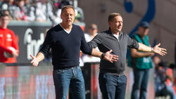 André Breitenreiter und Horst Heldt sahen in Frankfurt eine schwache 96-Leistung