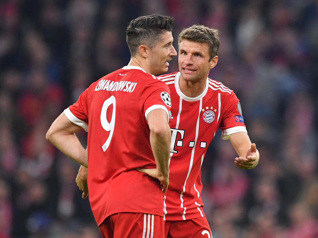 Robert Lewandowski und Thomas Müller werden in der Startelf des FC Bayern stehen