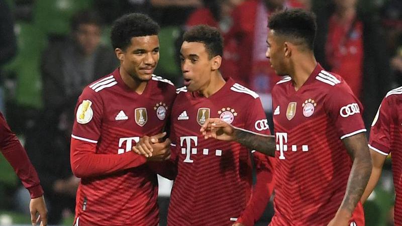 Jamal Musiala (M.) brillierte zuletzt für den FC Bayern Jamal Musiala (M.) brillierte zuletzt für den FC Bayern