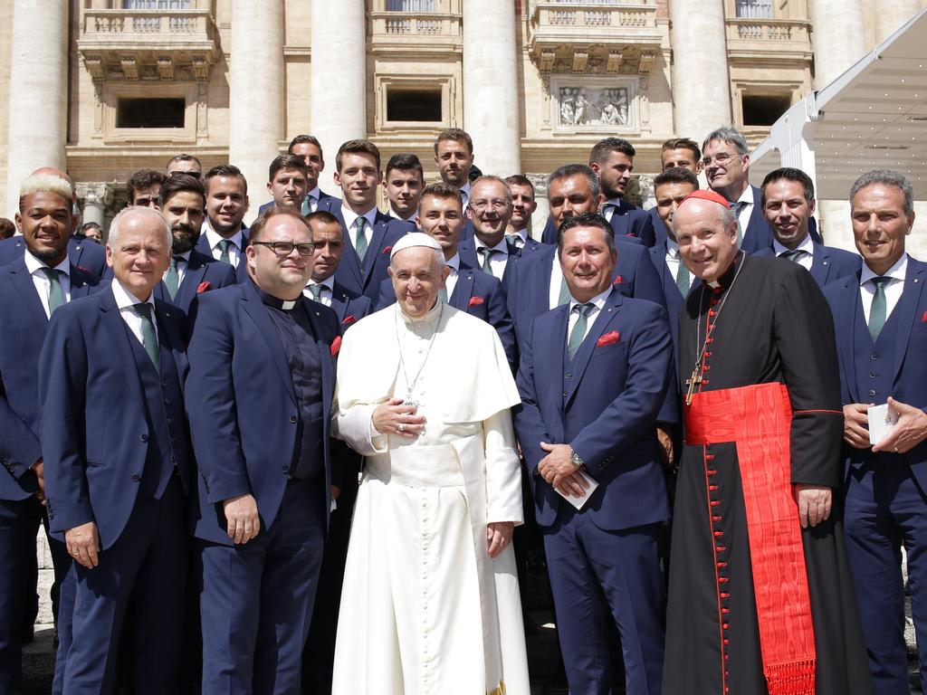 Die Rapid-Delegation und Papst Franziskus