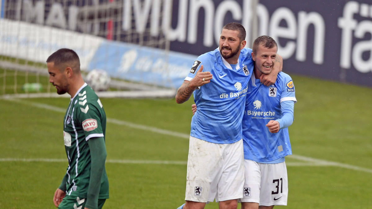 Mölders (M.) traf zum zwischenzeitlichen 2:1 für 1860 München Mölders (M.) traf zum zwischenzeitlichen 2:1 für 1860 München