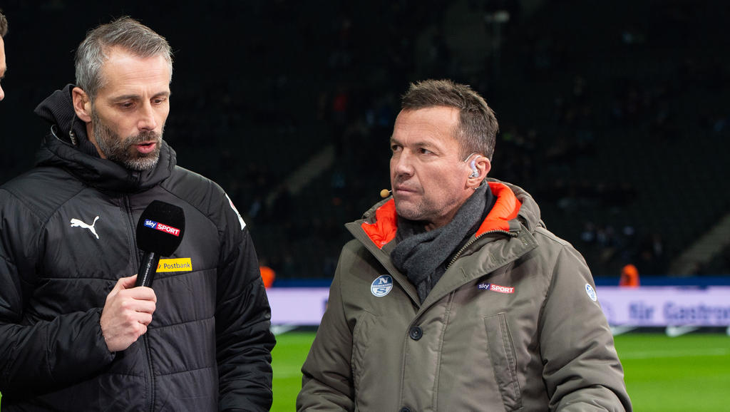 Lothar Matthäus (re.) befürchtet einen Abgang von Marco Rose zum BVB