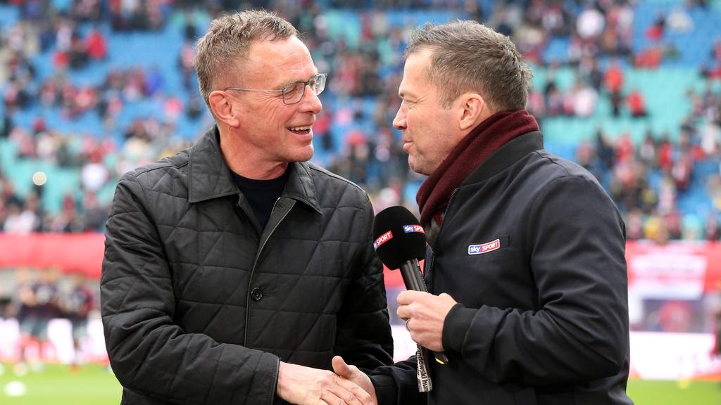 Lothar Matthäus (r.) sieht Ralf Rangnick Lothar Matthäus (r.) sieht Ralf Rangnick