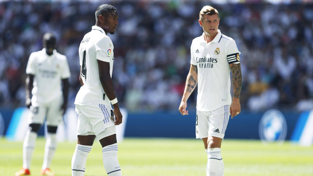 Die Ex-Bayern-Stars Alaba und Kroos spielen zusammen bei Real Madrid Die Ex-Bayern-Stars Alaba und Kroos spielen zusammen bei Real Madrid