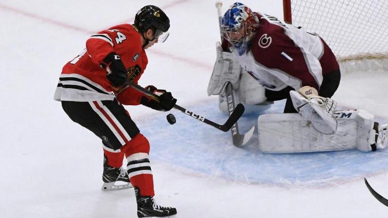 Blackhawks-Spieler Dominik Kahun blieb ohne Tor Blackhawks-Spieler Dominik Kahun blieb ohne Tor