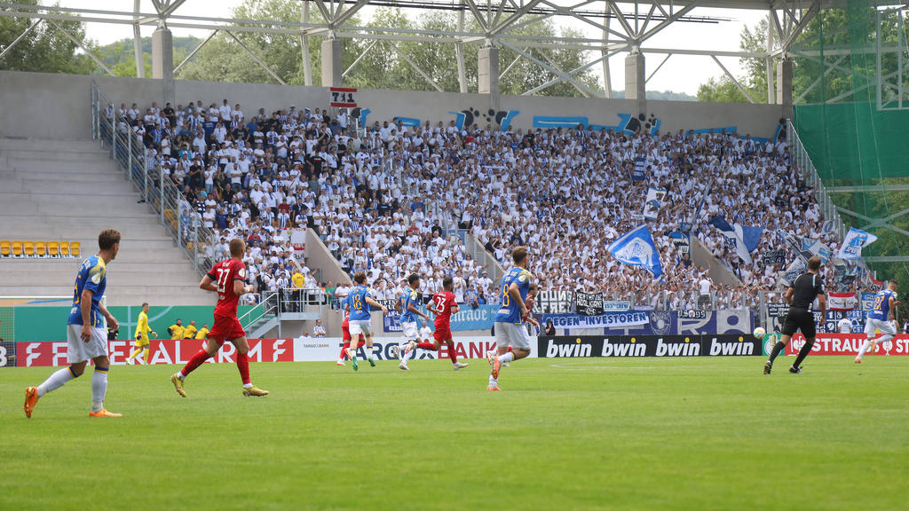 Nach dem DFB-Pokalspiel zwischen Carl Zeiss Jena und Hertha BSC ist es zu Ausschreitungen gekommen