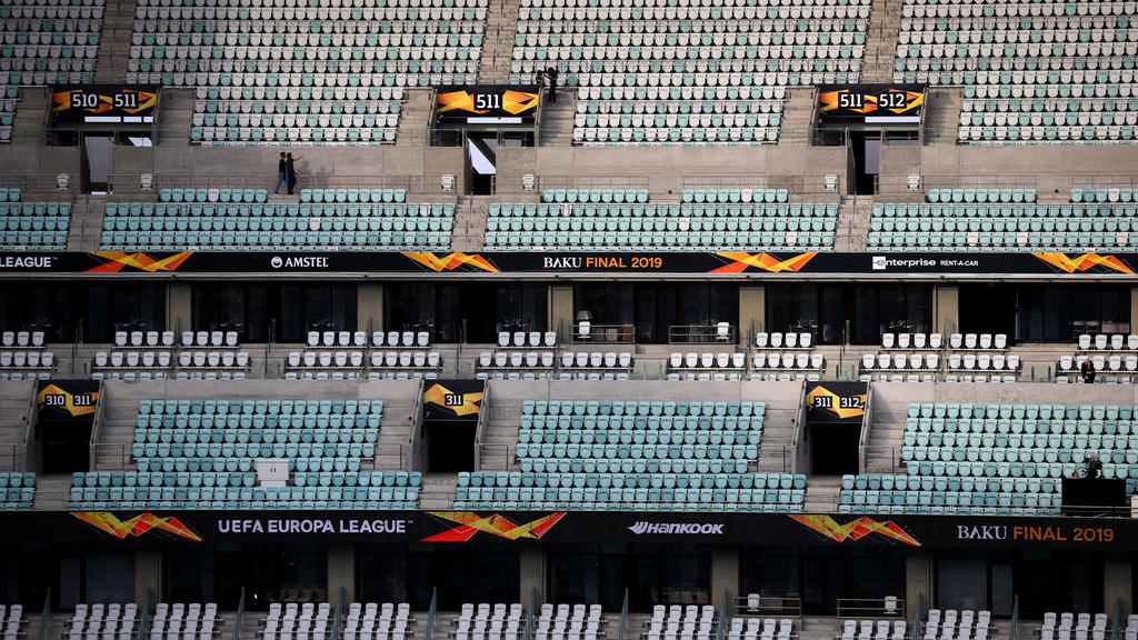 Beim Europa-League-Finale in Baku werden viele Plätze leer bleiben
