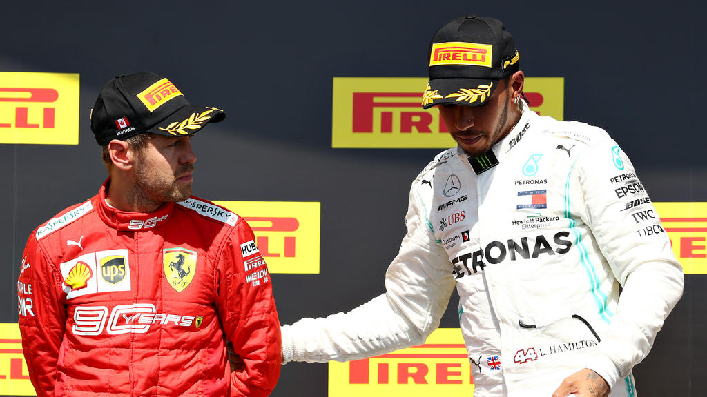Lewis Hamilton (re.) will Sebastian Vettel nicht abschreiben Lewis Hamilton (re.) will Sebastian Vettel nicht abschreiben
