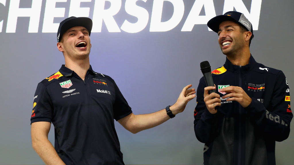 Max Verstappen und Daniel Ricciardo hatten zusammen eine Menge Spaß Max Verstappen und Daniel Ricciardo hatten zusammen eine Menge Spaß