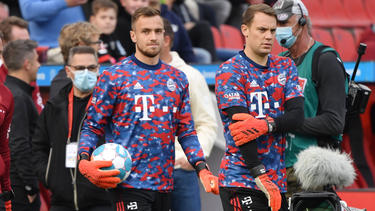 Christian Früchtl (l.) und Manuel Neuer (r.) im Trainingsshirt des FC Bayern