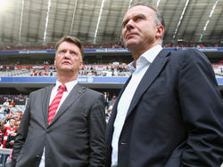 Louis van Gaal und Karl-Heinz Rummenigge zu gemeinsamen Zeiten beim FC Bayern