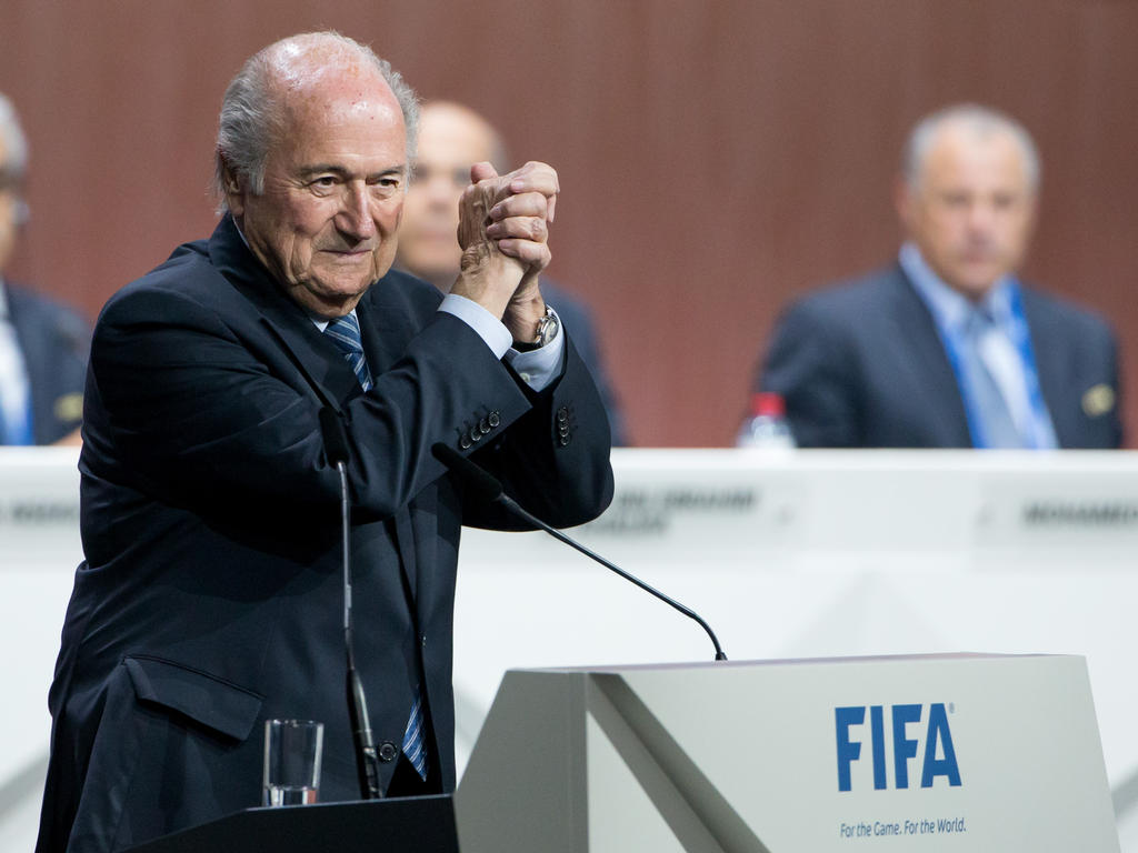 Joseph Blatter in Siegerpose