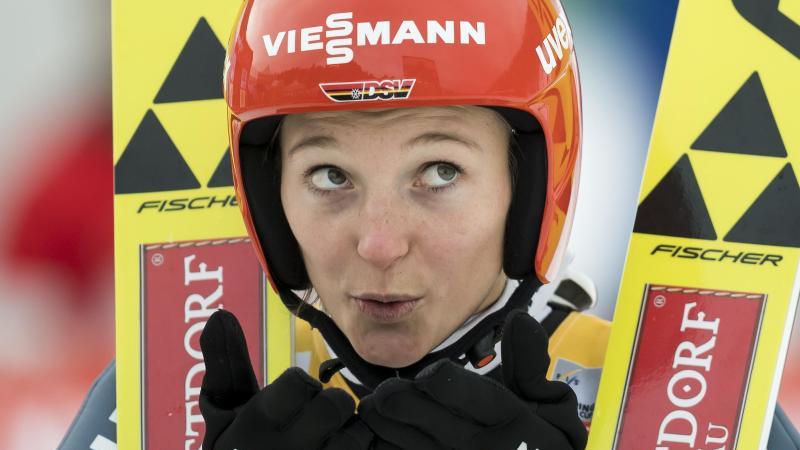 Katharina Althaus freut sich auf das Teamspringen bei der WM Katharina Althaus freut sich auf das Teamspringen bei der WM