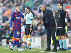 Messi y Setién no viven su mejor momento en el Camp Nou.