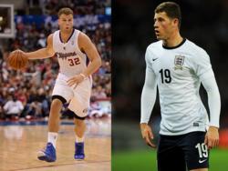 Blake Griffin (l.) en Ross Barkley (r.) Voetbal.com Lookalike van de Maand. 