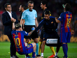 Messi tenía que salir del campo en el minuto 59. contra el Atlético. (Foto: Getty)