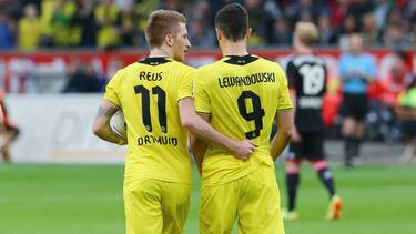 Spielten gemeinsam beim BVB: Marco Reus und Robert Lewandowski