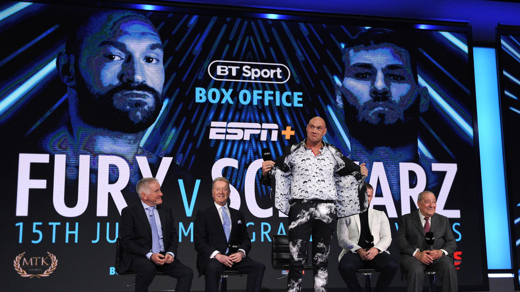Tyson Fury trifft in Las Vegas auf Tom Schwarz Tyson Fury trifft in Las Vegas auf Tom Schwarz
