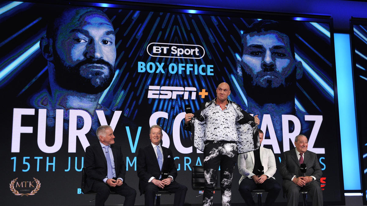 Tyson Fury trifft in Las Vegas auf Tom Schwarz Tyson Fury trifft in Las Vegas auf Tom Schwarz