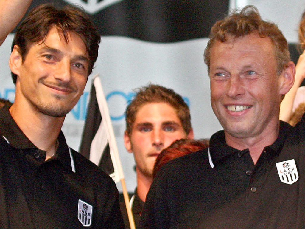 2007 feierten Ivo Vastic und Karl Daxbacher gemeinsam den Aufstieg des LASK - Sieben Jahre später sind die beiden Trainerrivalen in der Ersten Liga