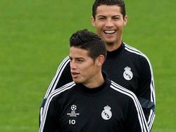 James en un entrenamiento con el Madrid. (Foto: Getty)