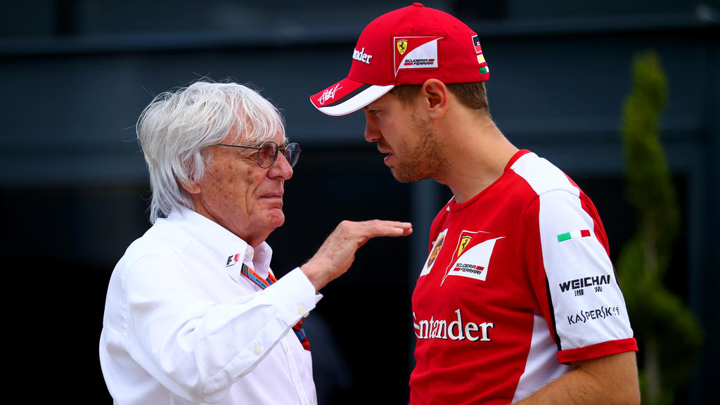 Bernie Ecclestone und Sebastian Vettel (re.) haben ein gutes Verhältnis zueinander Bernie Ecclestone und Sebastian Vettel (re.) haben ein gutes Verhältnis zueinander