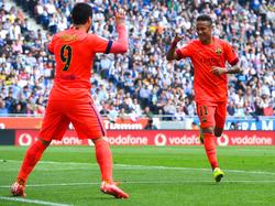 Neymar und Luis Suárez sind beim Sieg des FC Barcelona gegen den Stadtrivalen Espanyol einmal mehr zwei der Hauptdarsteller.
