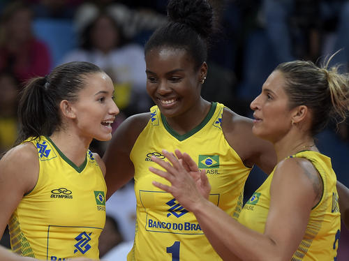 Brasiliens Volleyballerinnen sind nicht nur sportlich ein Blickfang