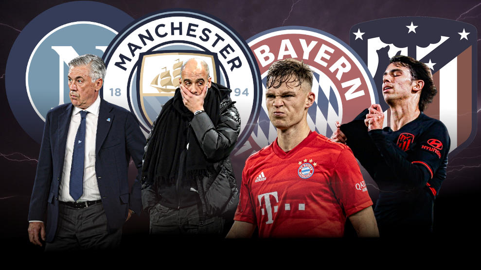 Für SSC Neapel, Manchester City, FC Bayern und Atlético Madrid läuft es nicht rund Für SSC Neapel, Manchester City, FC Bayern und Atlético Madrid läuft es nicht rund