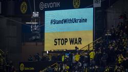 Die Botschaft bei BVB vs. RB Leipzig war eindeutig: Stoppt den Krieg!