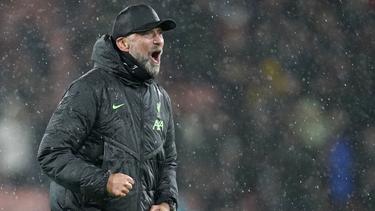 Liverpool-Trainer Jürgen Klopp hat mit seiner Mannschaft das Ligapokal-Viertelfinale erreicht