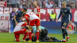 Der Mainzer Josuha Guilavogui musste auf dem Spielfeld behandelt werden