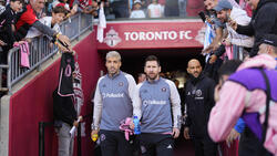 Luis Suárez (l) und Lionel Messi spielt für Inter Miami in der MLS