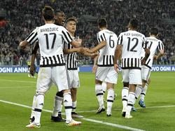 Mario Mandžukić (l.) und Paulo Dybala (r.) halt Juventus auf Titelkurs
