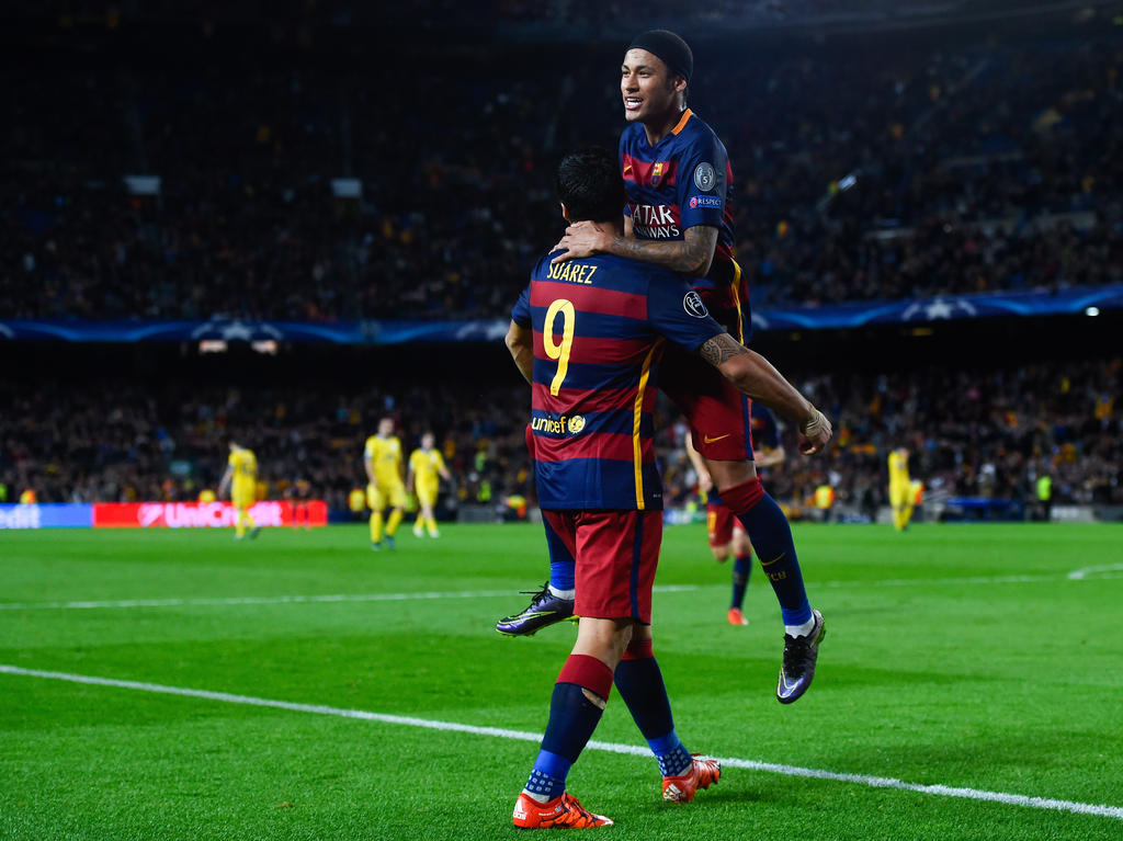 Neymar y Luis Suárez fueron los goleadores culés en el Camp Nou. (Foto: Getty)