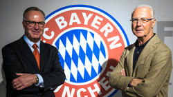 Franz Beckenbauer und Karl-Heinz Rummenigge würdigten Uli Hoeneß zu dessen Amtsjubiläum beim FC Bayern München