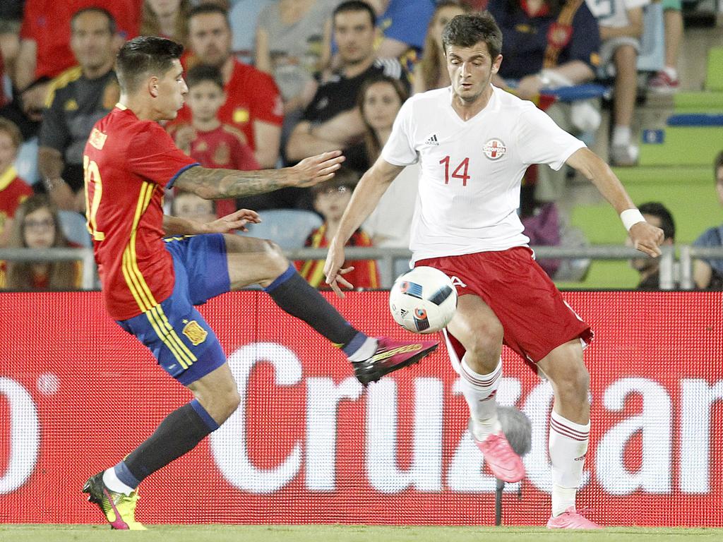 Giorgi Kvilitaia beim 1:0-Sieg Georgiens gegen Spanien vor der EM