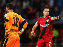 Frust und Lust: BVB-Keeper Bürki (l.) wurde von Javier Hernández bezwungen