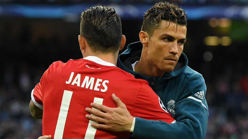 James Rodríguez (l.) und Cristiano Ronaldo verstehen sich gut