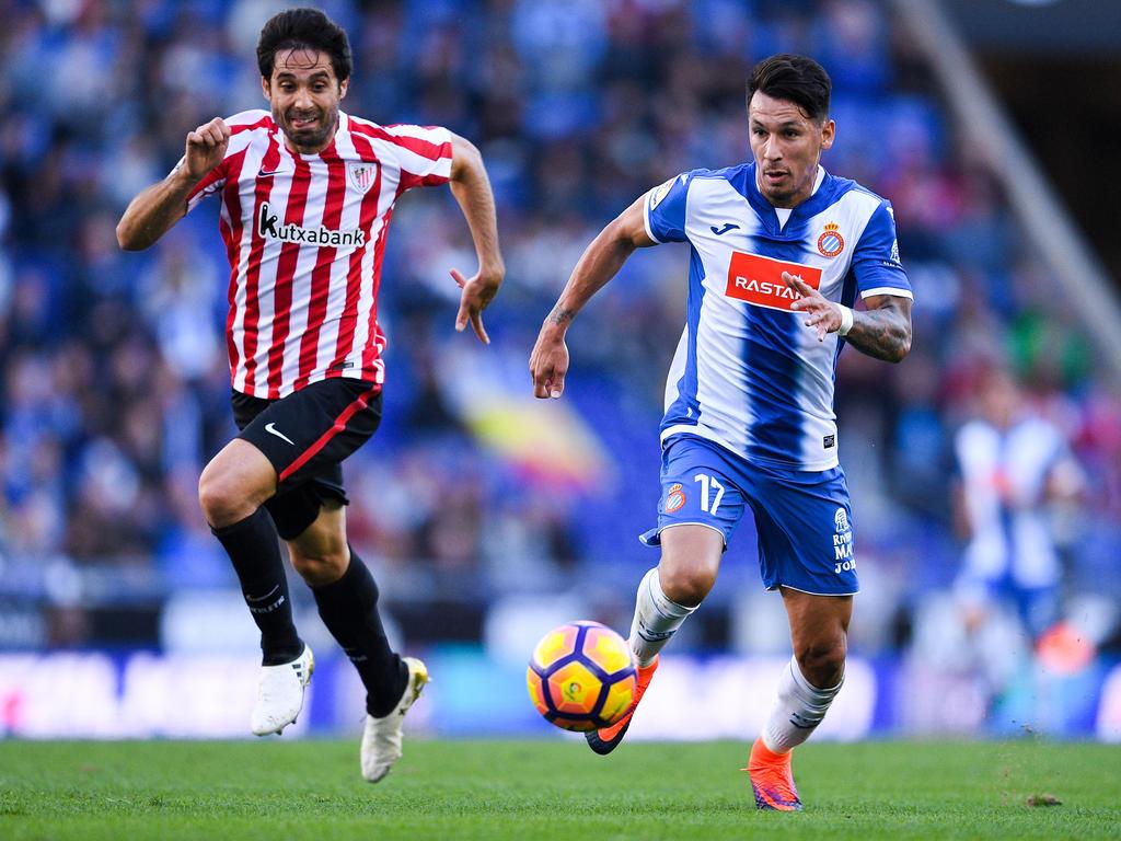 Hernán Pérez en un partido de liga contra el Athletic. (Foto: Getty)